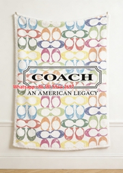 Coach Luxury Flannel Fleece Throw Blanket American Legacy Print Couch Blanket C001